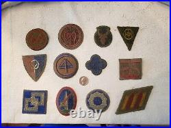 Fantastic Lot 12 Ww2 Us Army Greenback Patches-mint Or Used-exc