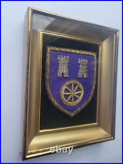 Framed US Army Transportation Corps Bullion Patch WW2 Era