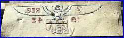 GREAT 1945 7th Cavalry Regiment, US Army WWII Pacific Felt ARMBAND with Eagle, Pin