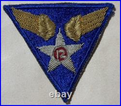 G W Larence Collection US Army Air Force 12th Air Force Bullion Patch Inv 30-6