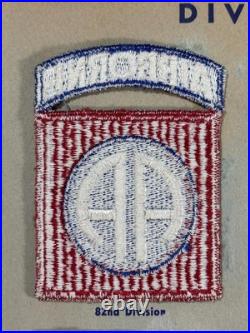 G W Larence Collection WW 2 US Army 82nd Airborne Division Patch Inv 15-1