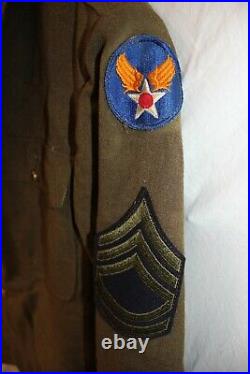 Genuine US Military Issue WW2 WWII Coat Jacket with Patches Army Airforce i7