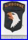 German Made Gold Eye US Army 101st Airborne Black Insert Patch Inv# B610