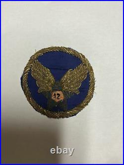 H0519 WW2 US Army AAF 12 Air Force Shoulder Patch Bullion R45A