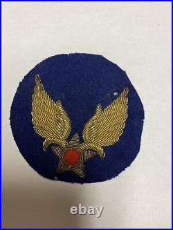 H0529 WW2 US Army AAF Army Air Force Shoulder Patch Bullion R45A