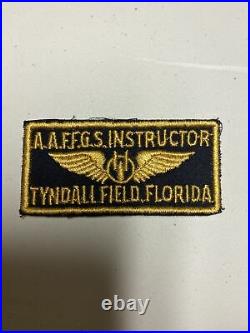 H0619 WW2 US Army Air Force Flexible Gun School Instructor Shoulder Patch IR45A