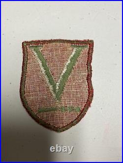 H0674 Original WW2 US Army Victory Task Force Shoulder Patch IR45A