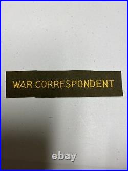 H0719 Original WW2 US Army War Correspondent Patch IR45A