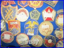 HUGE LOT OF 66 ORIGINAL CUT-EDGE U. S. MILITARY PATCHES WWII Army Air Corp