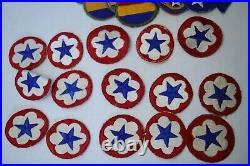 HUGE Lot 44 Antique WWII US Military Army Airforce Uniform Star Wings Patches