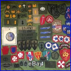 HUGE WW2 Vietnam US Army Military Over 100 Patch Badge Lot