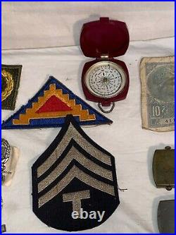 HUGE lot USN USMC US Army MILITARY WWII Korea Vietnam MEDALS PATCHES BUCKLES ++