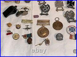 HUGE lot USN USMC US Army MILITARY WWII Korea Vietnam MEDALS PATCHES BUCKLES ++