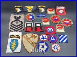 Huge Lot of WW2 WWII Military Army Navy Patches 100 TOTAL