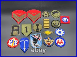 Huge Lot of WW2 WWII Military Army Navy Patches 100 TOTAL