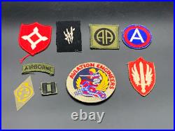 Huge Lot of WW2 WWII Military Army Navy Patches 100 TOTAL