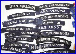 Huge Lot of WWII Vietnam US Army & Navy Patch Tabs and Scrolls. Collection vtg