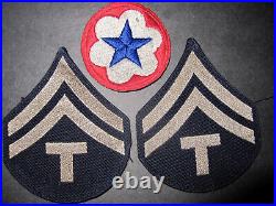 IDd WW2 Group US Army ARLO D. PLATT OHIO Dog Tags Medal Patch Collar Disc WWII