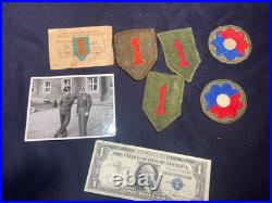 IDed US Army 1951 Post WW2 German Made 1st Infantry Division Tunic Patch lot