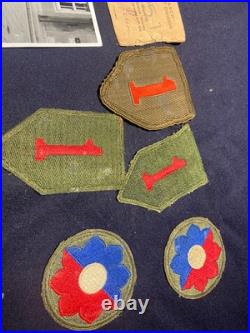 IDed US Army 1951 Post WW2 German Made 1st Infantry Division Tunic Patch lot