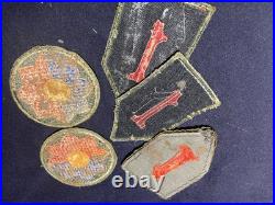 IDed US Army 1951 Post WW2 German Made 1st Infantry Division Tunic Patch lot