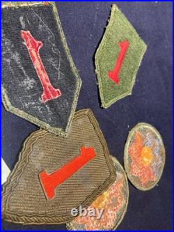 IDed US Army 1951 Post WW2 German Made 1st Infantry Division Tunic Patch lot