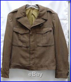 Ike Jacket Ww2 Wwii Us Army Non-exposed Button No Patches 38r