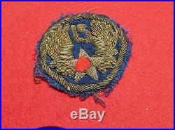 Italian made WWII US Army Air Corps 15th air Force bullion theater patch AAF