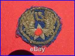 Italian made WWII US Army Air Corps 15th air Force bullion theater patch AAF