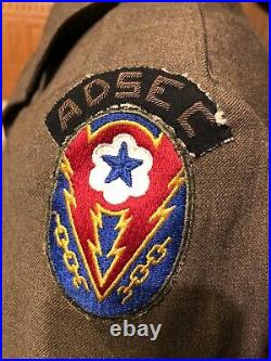 Jackets Field Wool IKE 36R MINT WWII Bullion ADSEC Patch US MILITARY Army USMC S