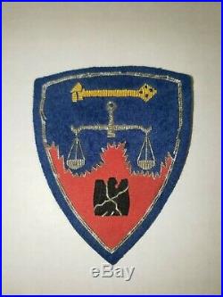 K2 WW 2 US Army Shoulder Patch Nuremberg Warm Crimes Trials WA3