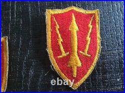 LOT OF 3 VINTAGE WWII US Army Military Air Defense Artillery Command Patches
