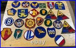 Large Lot WW2 Korea Military Patches Army Air Force Armored Division Rangers