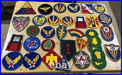 Large Lot WW2 Korea Military Patches Army Air Force Armored Division Rangers