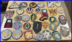 Large Lot WW2 Korea Military Patches Army Air Force Armored Division Rangers