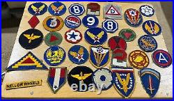 Large Lot WW2 Korea Military Patches Army Air Force Armored Division Rangers