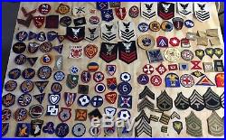 Large Lot of Vintage WWII U. S. MILITARY PATCHES Army Air Force & More 150+