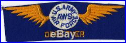 Large WWII Military Patch US Army Air Force Observer AWS with Wings