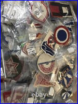 Lot Of 125 Identified WW2 Patches US Army Navy Marines Air Corps