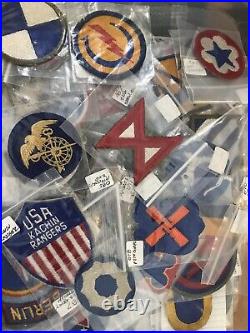 Lot Of 125 Identified WW2 Patches US Army Navy Marines Air Corps