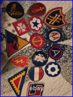 Lot Of 15 WW2 era US ARMY PATCHES