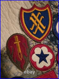 Lot Of 15 WW2 era US ARMY PATCHES