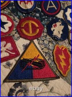 Lot Of 15 WW2 era US ARMY PATCHES