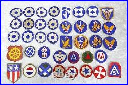 Lot Of 39 WWII Original US Army Patches Air Force Military