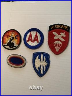 Lot Of 5 Vintage WW ll Army Patches