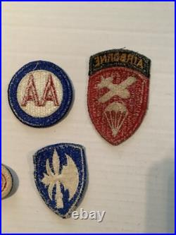 Lot Of 5 Vintage WW ll Army Patches
