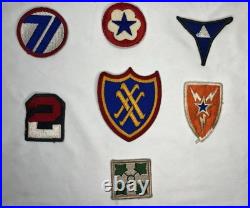 Lot Of 7 Vintage Us Army Wwii Patches Military Memoriabilia Rare Pack