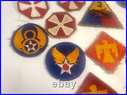 Lot Us Infantry Army Air Force Armored Discharged Emroidered & Felt Patch Lot