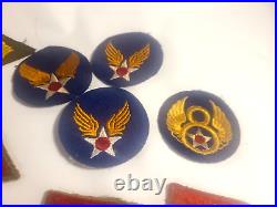 Lot Us Infantry Army Air Force Armored Discharged Emroidered & Felt Patch Lot