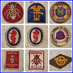 Lot WW2 Patches US Military WWII Army Navy Air Force Hospital Worker Trench Rats